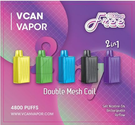 Vcan Disposable Pod Device Kit E-Cigarettes 4800puffs Rechargeable Battery 14ml Prefilled Pod Cartridge