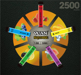 Vcan Square 11 Kinds Flavors Disposable Pod Device 5% 1800mah Battery Vape Stick Electronic Vapour Cigarette