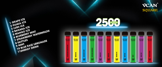 Vcan Square 2500 Puffs Vaporizer E-Cigarette Smoking Vape Pen 5% Nicotine Pod Device