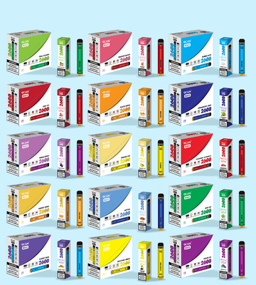 Max 2600puffs Gradient Color Disposable Electronic Cigarettes Rechargeable Type C
