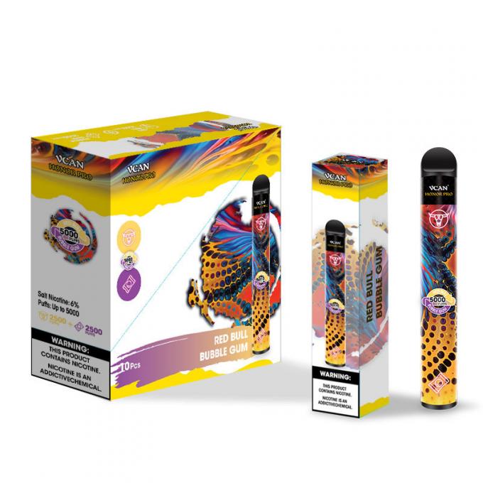 5000 Puff Disposable Vape Pods Vcan Honor Pro Rechargeable Electronic